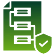 Flowchart document with a green shield icon.